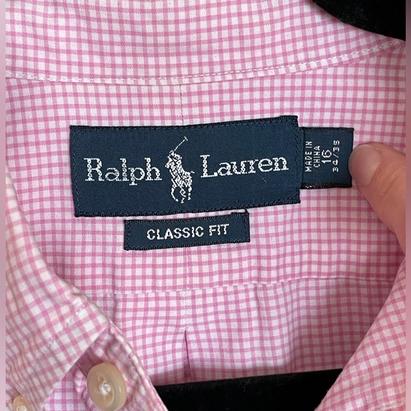 Ralph Lauren Men’s Gingham Button-Down Shirt Size Large - Picture 4 of 4